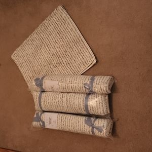 COPY - West Elm Grey Striped Bath Mats (set of four)